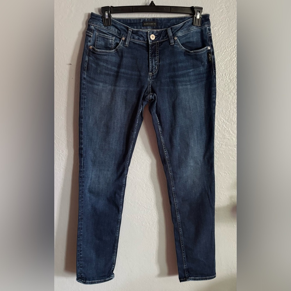 Silver Jeans Dark Blue Boyfriend Jeans